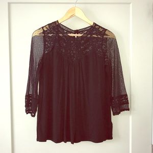 Express lace blouse - black